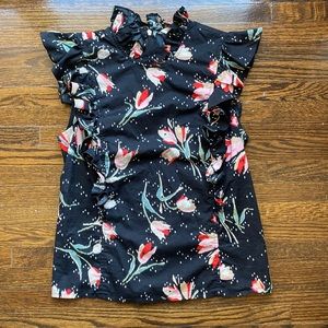 Rebecca Taylor Ruffle Flower Top